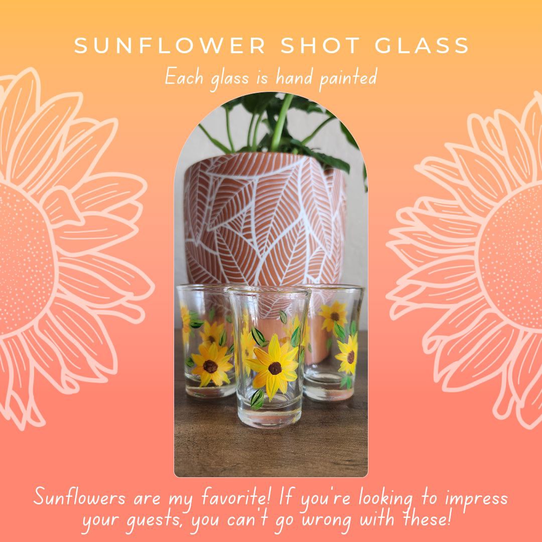 Sunflower Shot Glass